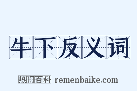 牛下反义词是什么意思的图片
